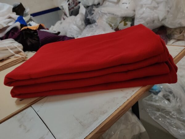 800 GSM Special for Heavy Winter Plain Light Weight Polar Fleece Blanket (RED Double Size) - Image 2