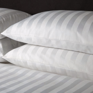 2Cm Stripe Pure Cotton 300Tc Bedsheet 108X108 for Hospitality & Home Use