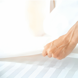 2Cm Stripe Pure Cotton 400Tc Bedsheet 112X112 for Hospitality & Home Use