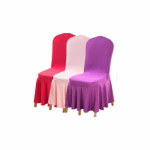 Spandex Frill Pattern Chair Cover for Hospitality & Home Use