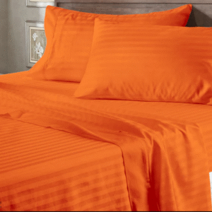 Orange Color Bedsheet 210Tc For Hotel for Hospitality & Home Use