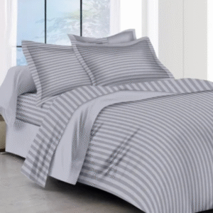 Grey Color Bedsheet With 2 Pillow Cover Set 17X27-100X106 for Hospitality & Home Use